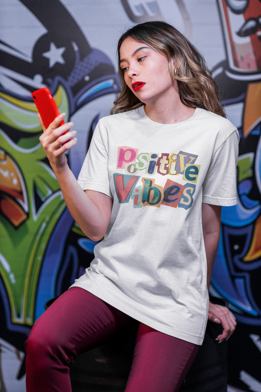 Women's Scrapbook Positive Vibes T-Shirt